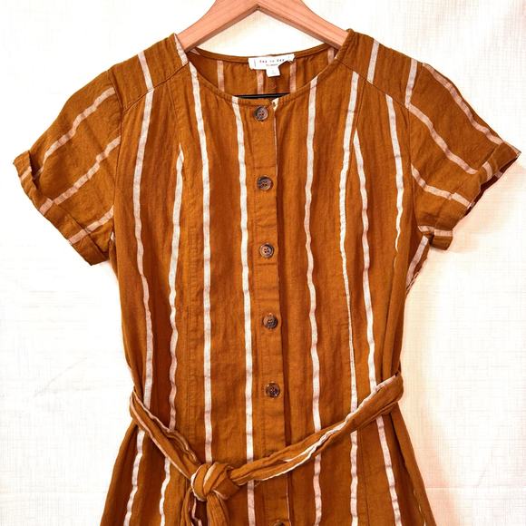 Day to Day by Blu Pepper Midi Dress Women's S Cotton Stripe Summer Cottage - Picture 3 of 16